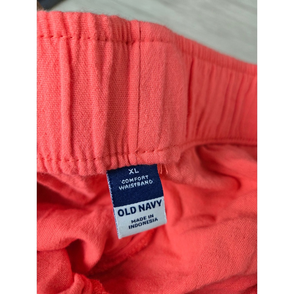Old Navy Womens XL Coral Pink High Rise 4 Inch Inseam Cotton Gauze Shorts New - Picture 7 of 8